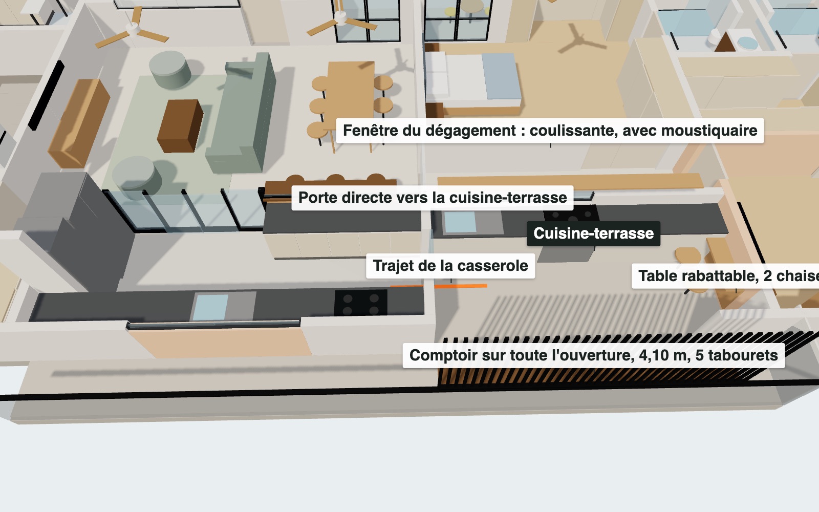La cuisine-terrasse